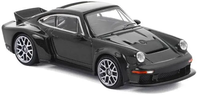 Alt view image 5 of 6 - Singer DLS Turbo Black Metallic 1/64 Diecast Model Car by Pop Race