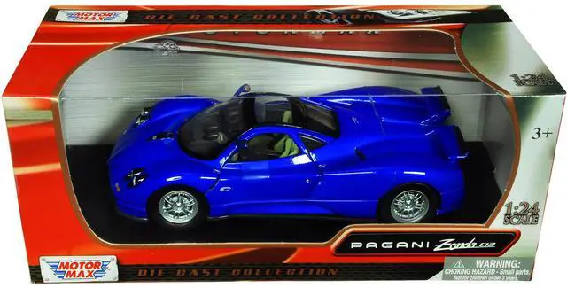 Main image of Pagani Zonda C12 Blue 1/24 Diecast Car Model by Motormax