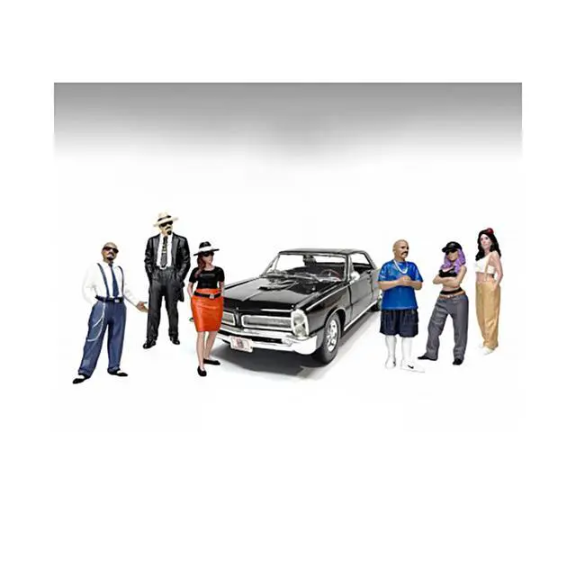 Alt view image 2 of 3 - "Hanging Out 3" 6 piece Figure Set for 1/18 Scale Models by American Diorama