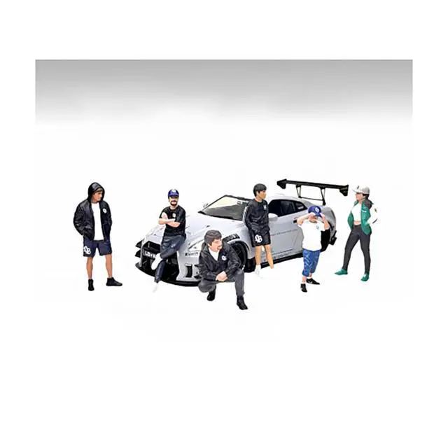 Alt view image 2 of 3 - "LB Nation" 6 piece Figure Set for 1/18 Scale Models by American Diorama
