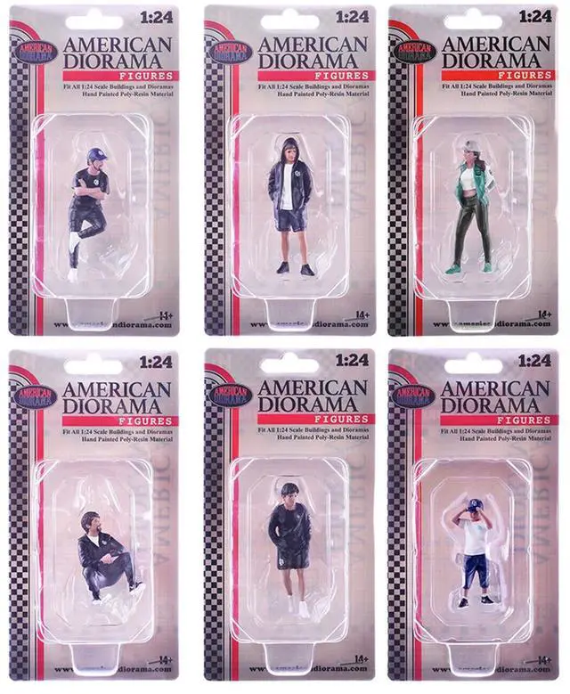 Main image of "LB Nation" 6 piece Figure Set for 1/24 Scale Models by American Diorama