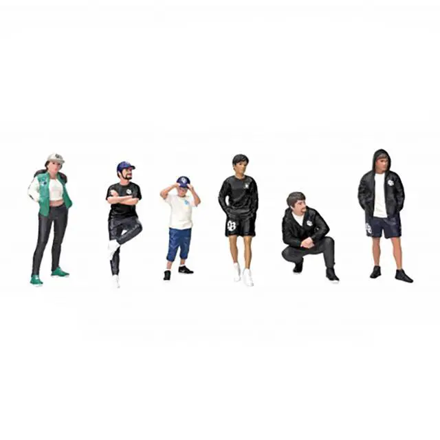 Alt view image 3 of 3 - "LB Nation" 6 piece Figure Set for 1/24 Scale Models by American Diorama