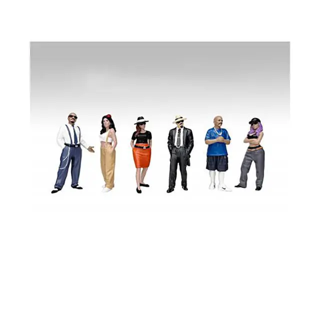 Alt view image 3 of 3 - "Hanging Out 3" 6 piece Figure Set for 1/24 Scale Models by American Diorama