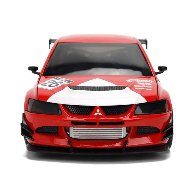 Alt view image 6 of 7 - 2006 Mitsubishi Lancer Evolution IX RHD #26 Red with White Graphics "JDM Tuners" Series 1/24 Diecast Model Car by Jada