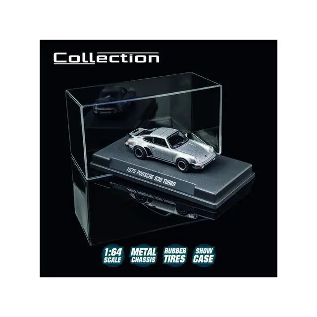 Alt view image 5 of 6 - 1975 Porsche 930 Turbo Silver Metallic "Collection" Series 1/64 Diecast Model Car by Majorette