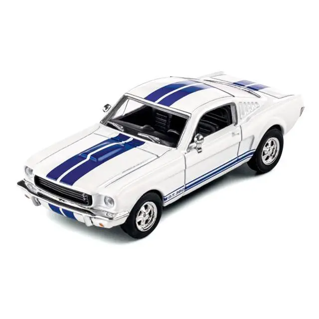 Alt view image 2 of 6 - 1965 Shelby GT350 White with Blue Stripes "Collection" Series 1/64 Diecast Model Car by Majorette