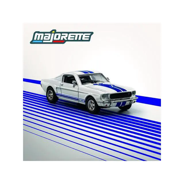 Alt view image 4 of 6 - 1965 Shelby GT350 White with Blue Stripes "Collection" Series 1/64 Diecast Model Car by Majorette