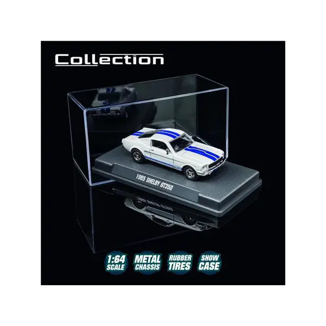 Alt view image 5 of 6 - 1965 Shelby GT350 White with Blue Stripes "Collection" Series 1/64 Diecast Model Car by Majorette
