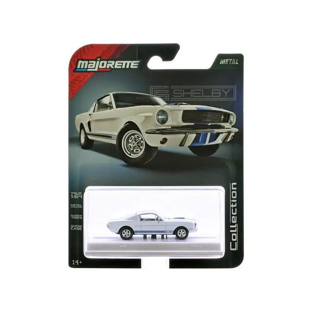 Alt view image 6 of 6 - 1965 Shelby GT350 White with Blue Stripes "Collection" Series 1/64 Diecast Model Car by Majorette