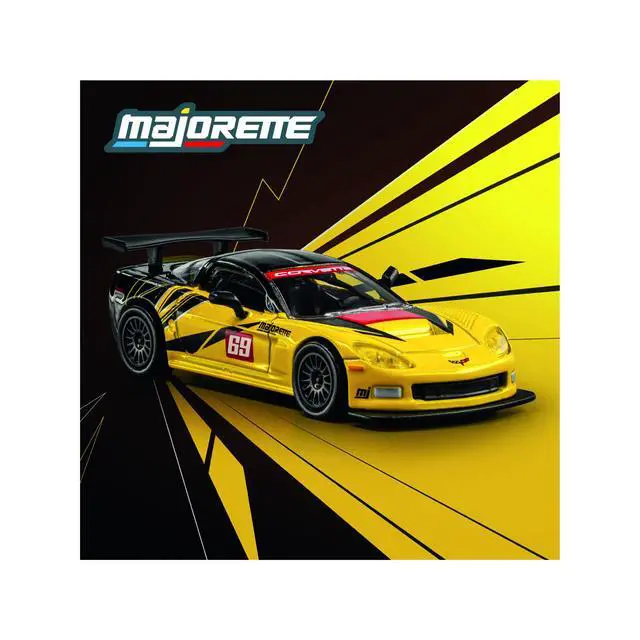 Alt view image 4 of 6 - 2005 Chevrolet Corvette C6R #69 Yellow and Black "Collection" Series 1/64 Diecast Model Car by Majorette