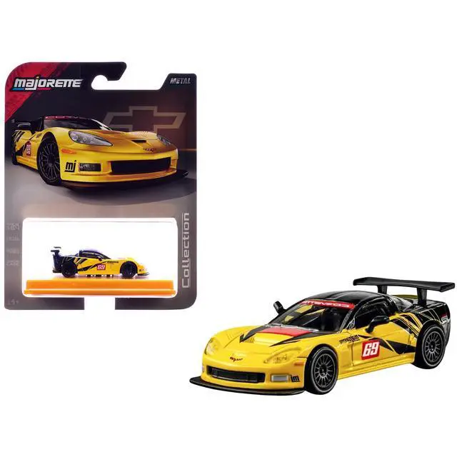 Alt view image 6 of 6 - 2005 Chevrolet Corvette C6R #69 Yellow and Black "Collection" Series 1/64 Diecast Model Car by Majorette