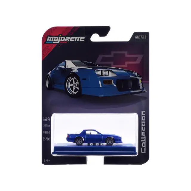 Alt view image 5 of 6 - 1985 Chevrolet Camaro Blue Metallic with Black Top "Collection" Series 1/64 Diecast Model Car by Majorette