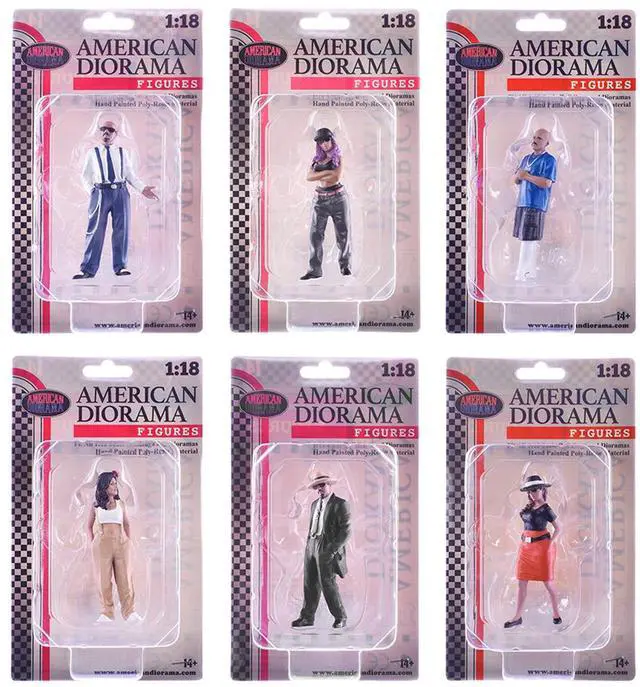 Main image of "Hanging Out 3" 6 piece Figure Set for 1/18 Scale Models by American Diorama
