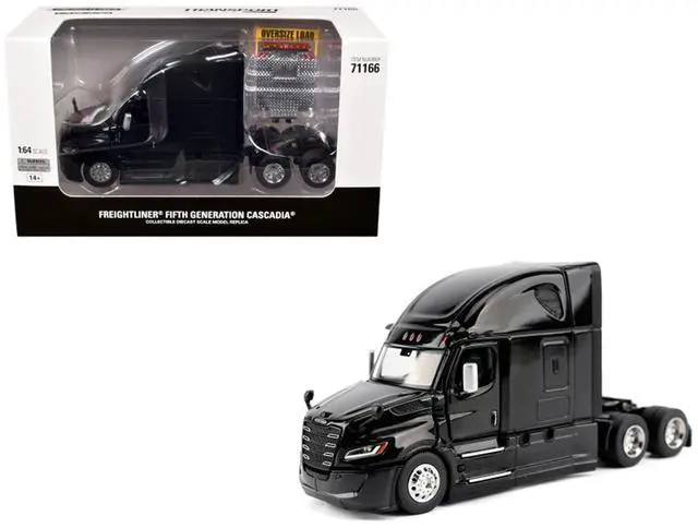 Main image of 2025 Freightliner Cascadia Gen-5 Sleeper Cab Truck Tractor Night-Shift Black 1/64 Die Cast Model by Diecast Masters