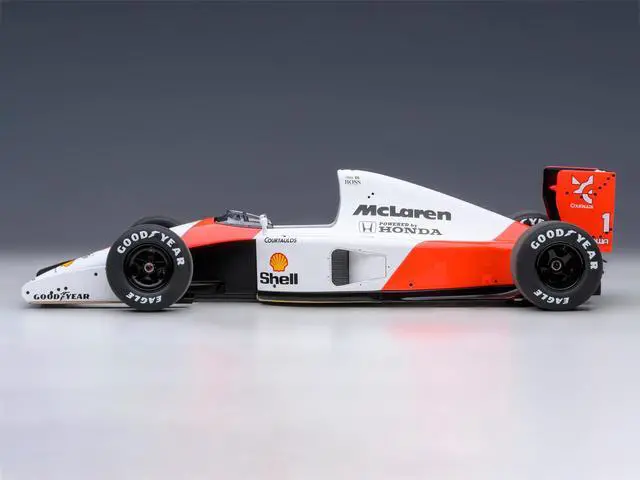Alt view image 6 of 7 - McLaren Honda MP4/6 #1 Ayrton Senna 2nd Place Formula One F1 Japanese GP (1991) (with McLaren Logo) 1/18 Model Car by Autoart