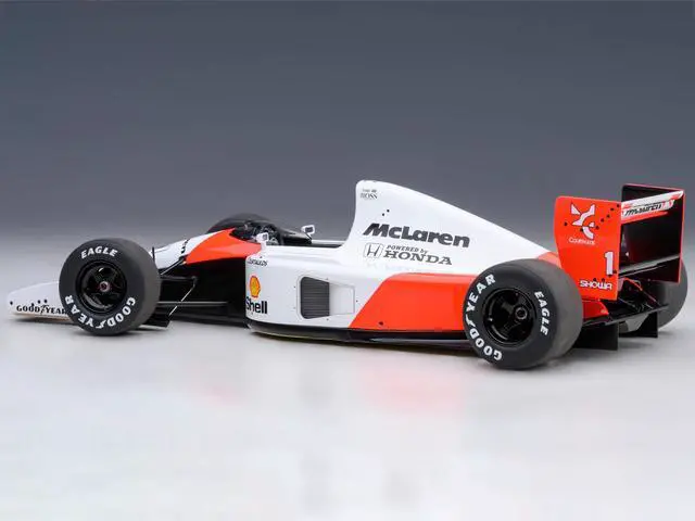 Alt view image 7 of 7 - McLaren Honda MP4/6 #1 Ayrton Senna 2nd Place Formula One F1 Japanese GP (1991) (with McLaren Logo) 1/18 Model Car by Autoart