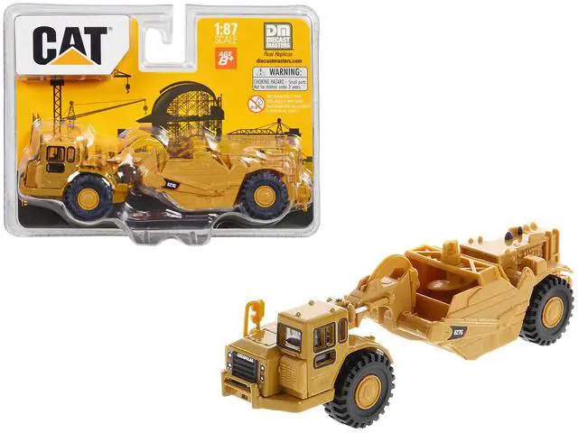 Alt view image 6 of 11 - CAT Caterpillar 627G Auger Scraper Yellow 1/87 (HO) Diecast Model by Diecast Masters
