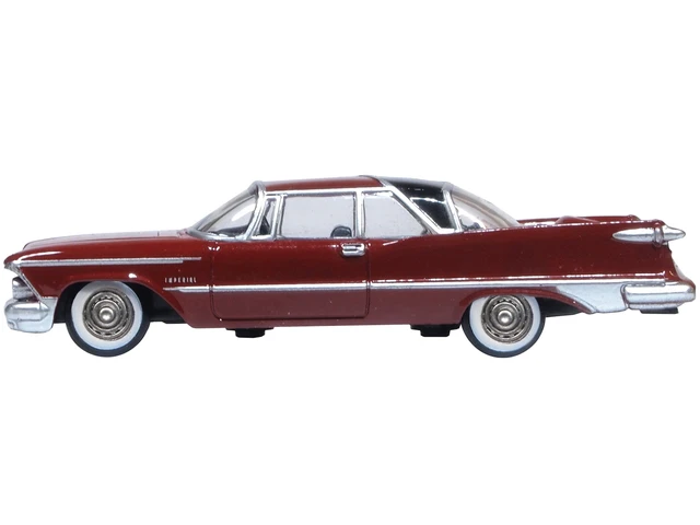 Alt view image 5 of 6 - 1959 Chrysler Imperial Crown 2 Door Hardtop Radiant Red with Black Top 1/87 (HO) Scale Diecast Model Car by Oxford Diecast