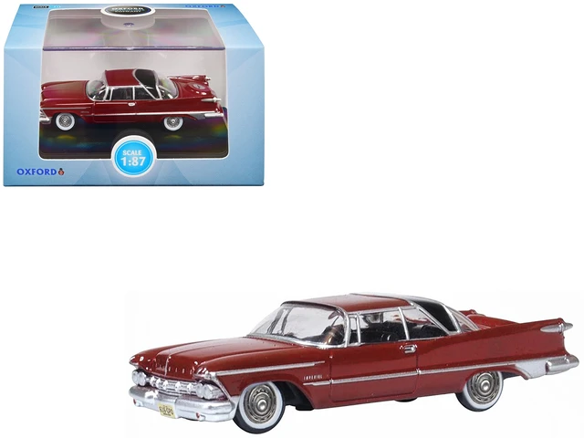 Alt view image 6 of 6 - 1959 Chrysler Imperial Crown 2 Door Hardtop Radiant Red with Black Top 1/87 (HO) Scale Diecast Model Car by Oxford Diecast