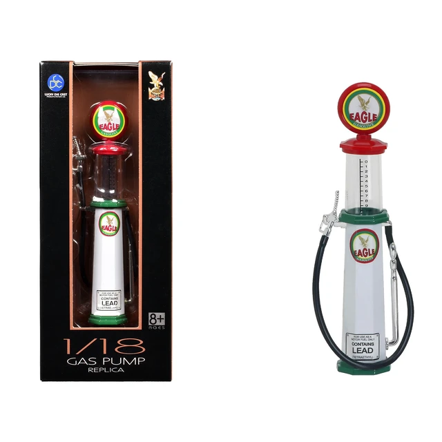 Alt view image 2 of 4 - Eagle Gasoline Vintage Gas Pump Cylinder 1/18 Diecast Replica by Road Signature