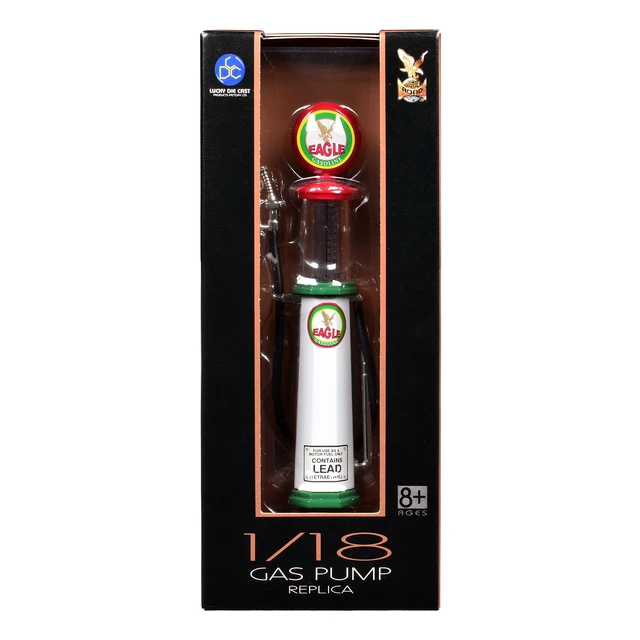 Alt view image 4 of 4 - Eagle Gasoline Vintage Gas Pump Cylinder 1/18 Diecast Replica by Road Signature
