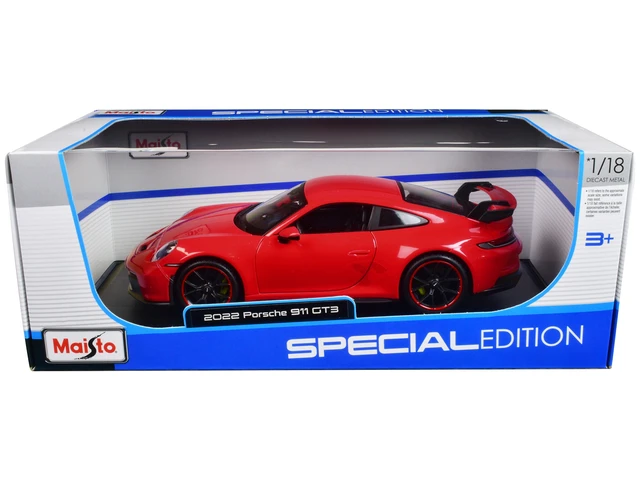 Alt view image 5 of 6 - 2022 Porsche 911 GT3 Red "Special Edition" 1/18 Diecast Model Car by Maisto