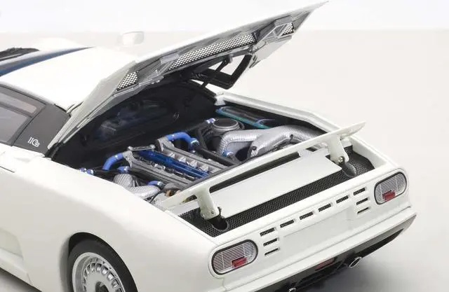 Alt view image 2 of 4 - Bugatti EB110 GT White 1/18 Diecast Model Car by Autoart