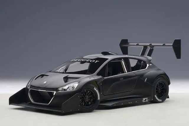 Main image of 2013 Peugeot 208 T16 Pikes Peak Race Car Plain Black Version 1/18 Model Car by Autoart