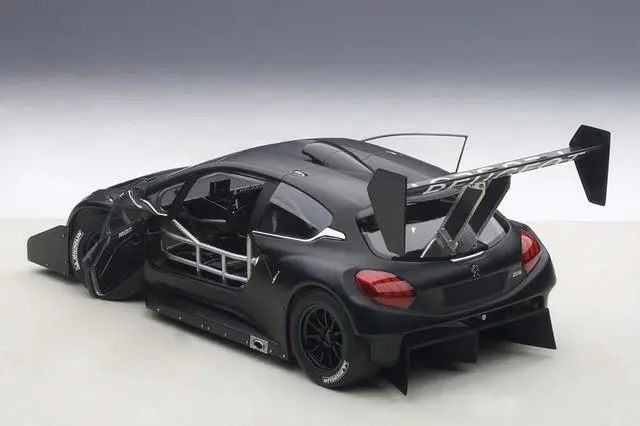 Alt view image 2 of 5 - 2013 Peugeot 208 T16 Pikes Peak Race Car Plain Black Version 1/18 Model Car by Autoart
