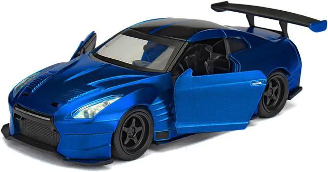 Alt view image 5 of 6 - Brian's 2009 Nissan GTR R35 Blue Ben Sopra "Fast & Furious" Movie 1/32 Diecast Model Car  by Jada