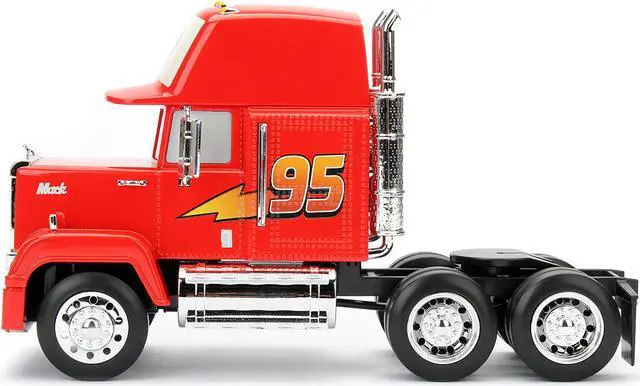 Alt view image 2 of 6 - Mack Truck #95 Red "Cars" (2006) Movie "Hollywood Rides" Series Diecast Model Car by Jada