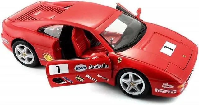 Alt view image 2 of 3 - Ferrari F355 Challenge Red 1/24 Diecast Model Car by Bburago
