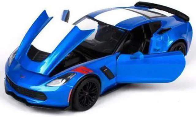 Alt view image 2 of 3 - 2017 Chevrolet Corvette Grand Sport Blue Metallic 1/24 Diecast Model Car by Maisto