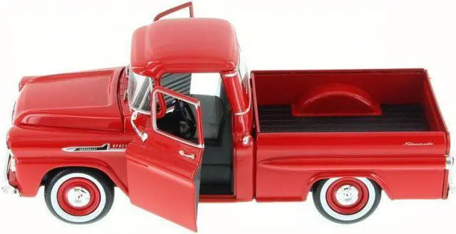 Alt view image 3 of 4 - 1958 Chevrolet Apache Fleetside Pickup Truck Red 1/24 Diecast Model Car by Motormax