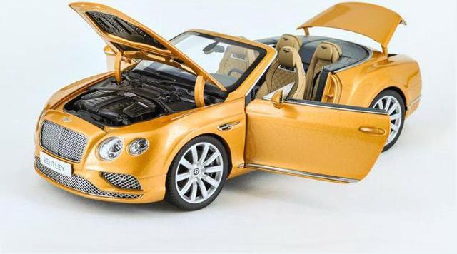 2016 Bentley Continental GT Convertible LHD Sunburst Gold 1 18 Diecast Model Car by Paragon