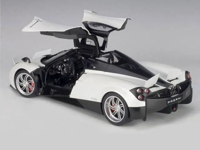 Alt view image 3 of 8 - Pagani Huayra White 1/12 Model Car by Autoart