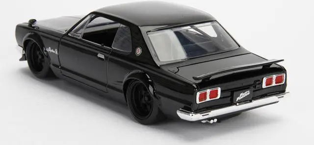 Alt view image 12 of 12 - Brian's Nissan Skyline 2000 GT-R Black from "The Fast and the Furious" Movie 1/24 Diecast Model Car by Jada