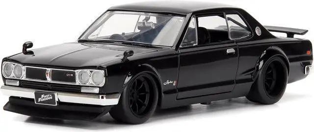 Alt view image 10 of 12 - Brian's Nissan Skyline 2000 GT-R Black from "The Fast and the Furious" Movie 1/24 Diecast Model Car by Jada
