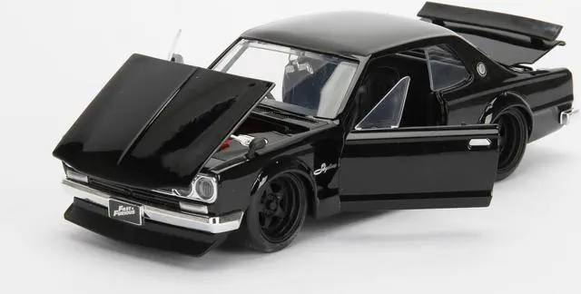 Alt view image 11 of 12 - Brian's Nissan Skyline 2000 GT-R Black from "The Fast and the Furious" Movie 1/24 Diecast Model Car by Jada