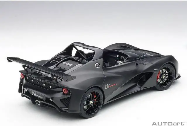Alt view image 4 of 7 - Lotus 3-Eleven Matt Black with Gloss Black Accents 1/18 Model Car by Autoart