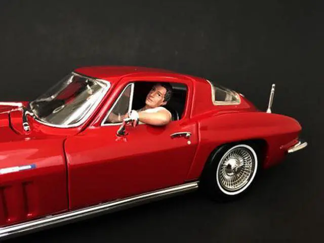 Alt view image 3 of 10 - Hitchhiker 2 piece Figurine Set (Green Shirt) for 1/18 Scale Model Cars by American Diorama