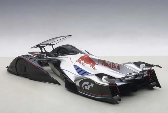 Alt view image 2 of 4 - Red Bull X2014 Fan Car Sebastian Vettel Hyper Silver 1/18 Model Car by Autoart