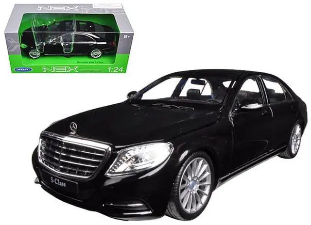 Main image of Mercedes Benz S Class with Sunroof Black "NEX Models" 1/24 Diecast Model Car by Welly