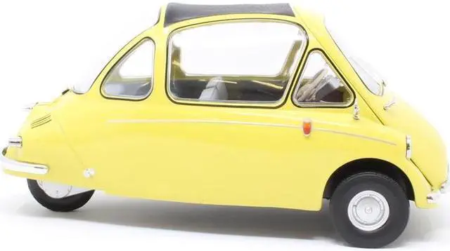 Alt view image 2 of 4 - Heinkel Trojan LHD Bubble Car Yellow 1/18 Diecast Model Car by Oxford Diecast