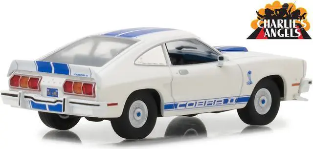 Alt view image 5 of 6 - Greenlight 86516 1 isto 43 1976 Ford Mustang Cobra II Charlies Angels TV Series Diecast Model Car, White