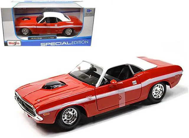 Alt view image 2 of 6 - Maisto 31263r 1970 Dodge Challenger R & T Coupe Red 1-24 Diecast Model Car