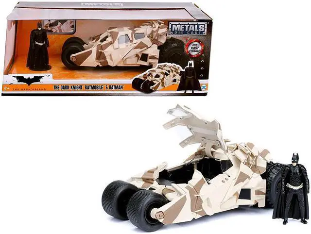 Alt view image 6 of 8 - "The Dark Knight" Batmobile w/ Batman Diecast Figure Camouflage Version "DC Comics" Series 1/24 Diecast Car by Jada