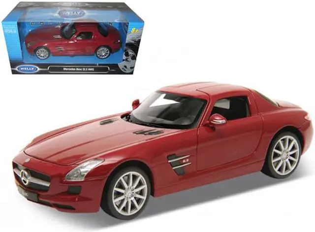 Main image of Mercedes SLS AMG Red 1/24 Diecast Model Car by Welly