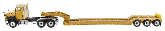 Alt view image 2 of 4 - Cat Caterpillar CT660 Day Cab w/ XL 120 Low-Profile HDG Lowboy Trailer & Operator "Core Classics" 1/50 Model by Diecast Masters