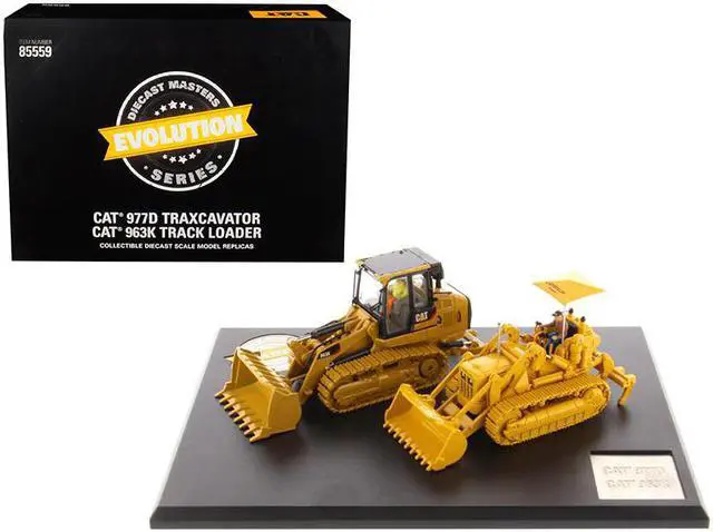Main image of CAT Caterpillar 977D Traxcavator 1955-1960 & 963K Track Loader Current w/Operators Evolution Series 1/50 Diecast Masters